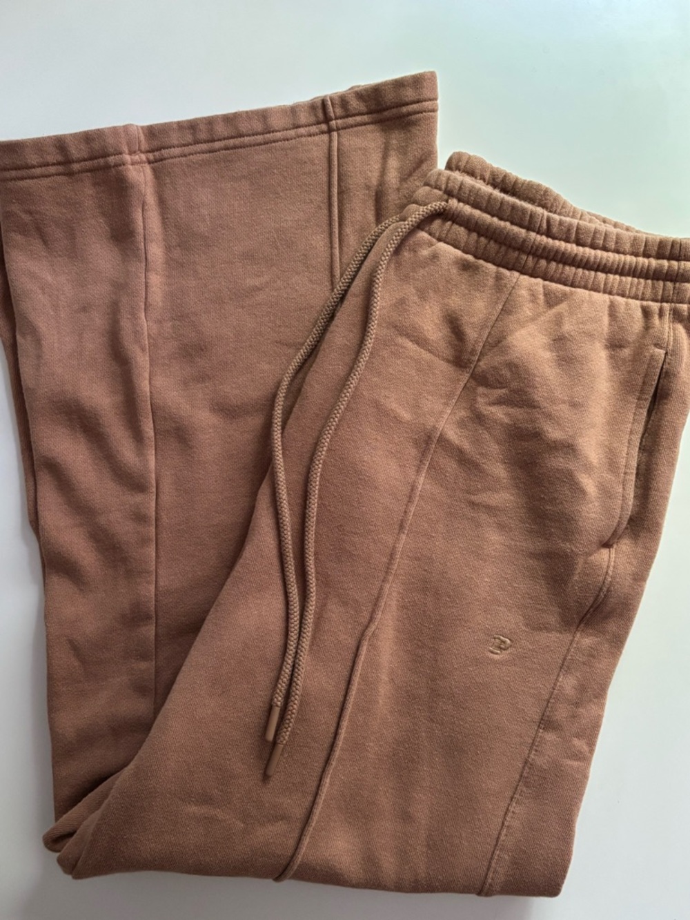 PINK Victoria's Secret Ivy fleece Wide Leg Sweatpants in Toffee